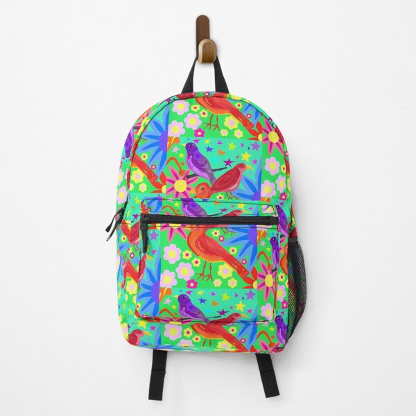 Item preview, Colourful Retro Birds and Flowers – Psychedelic Pop Art designed and sold by Vividality.