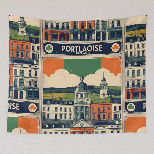 Item preview, Portlaoise Ireland 1950s Vintage Travel Tourism designed and sold by TravelersGems.