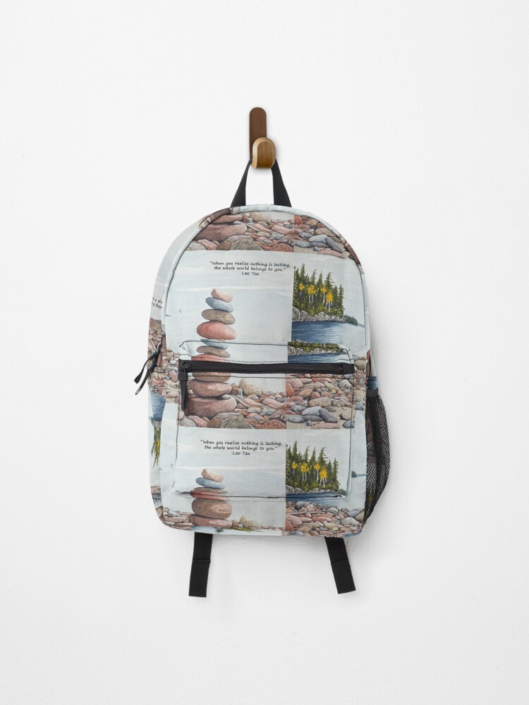Thumbnail 1 of 3, Backpack, Balance Rocks Painting designed and sold by skemmss.
