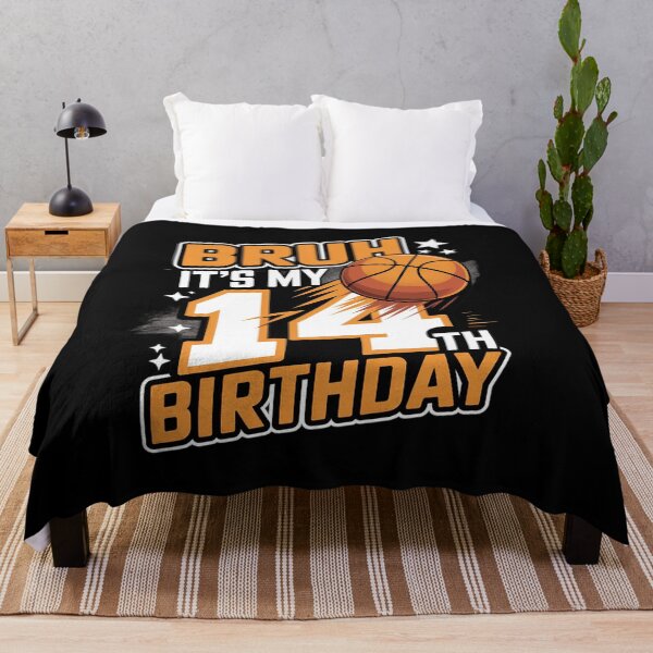 Item preview, Bruh It's My 14th Birthday 14 Year Old Basketball Player designed and sold by HuValverdeArt.