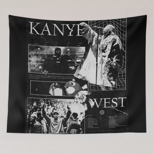 Item preview, Kanye West Retro Collage – Yeezy Music Legend Art Poster designed and sold by BubbleStreet.