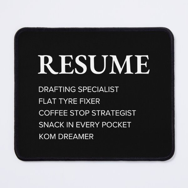 Item preview, Funny Cyclist Resume Style Sarcastic Cycling designed and sold by StrideSuccess.