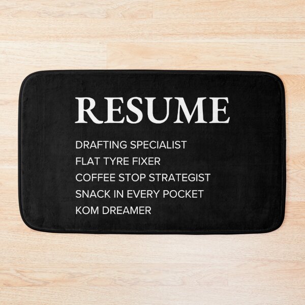 Item preview, Funny Cyclist Resume Style Sarcastic Cycling designed and sold by StrideSuccess.