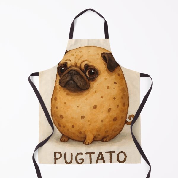 Item preview, Pugtato – Funny Watercolor Mix of Pug and Potato designed and sold by EmeraldeaArt.