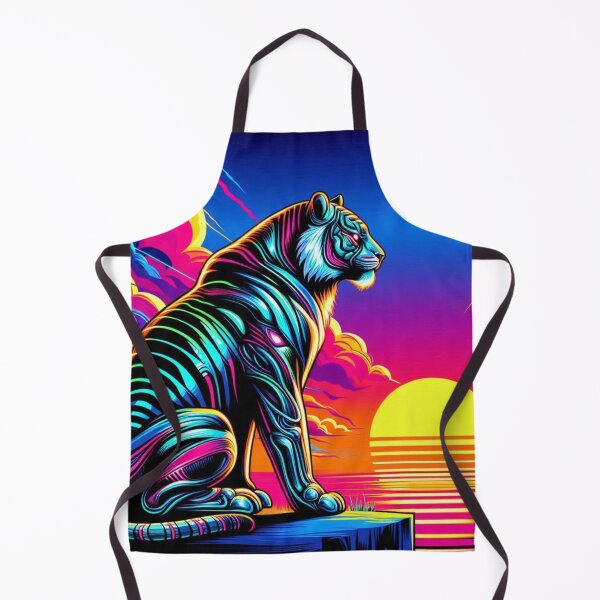 Item preview, colorful futuristic tiger designed and sold by Dogandesighn.