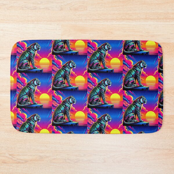 Item preview, colorful futuristic tiger designed and sold by Dogandesighn.