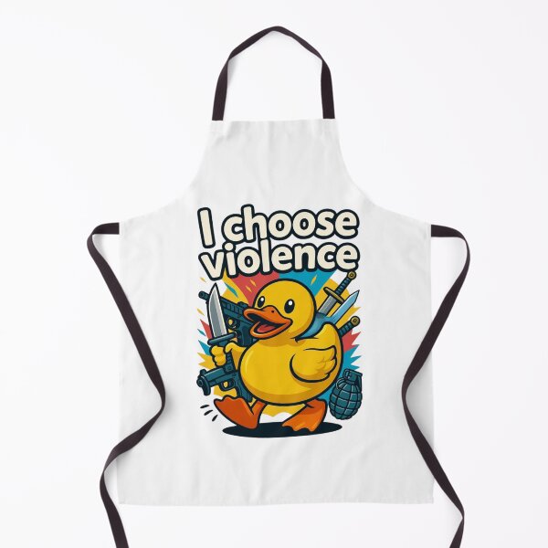 Item preview, I Choose Violence – Cute but Dangerous Duck Meme Design designed and sold by Nerd Army.