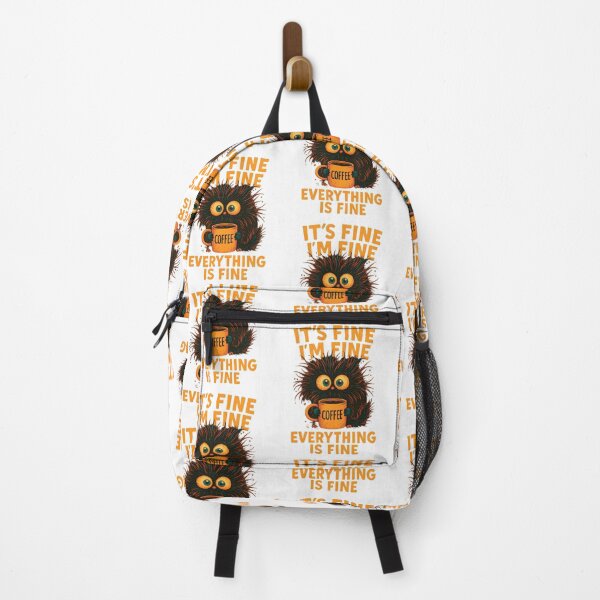 Item preview, It's Fine I'm Fine Everything Is Fine Fluffy Coffee Monster designed and sold by sapnaela.