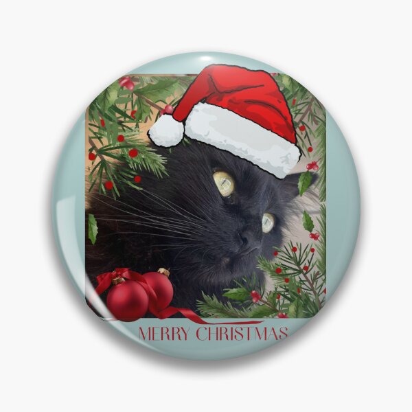 Item preview, Black Cat in Santa Hat  designed and sold by lumar23.