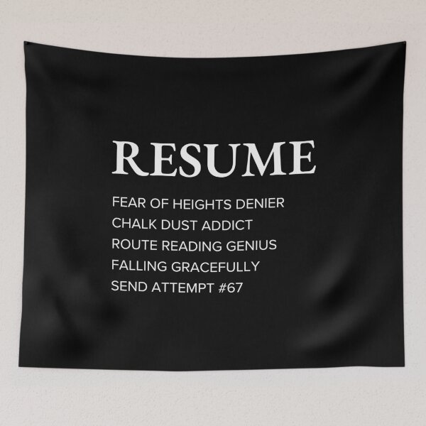 Item preview, Funny Climber Resume Style Sarcastic Climbing designed and sold by StrideSuccess.