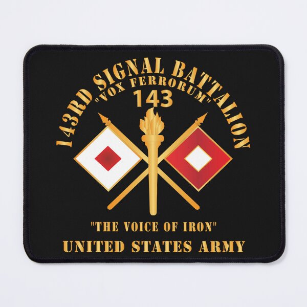 Item preview, Army - 143rd Signal Battalion -The Voice of Iron X 300 designed and sold by Military Insignia Products.