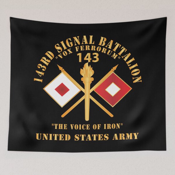 Item preview, Army - 143rd Signal Battalion -The Voice of Iron X 300 designed and sold by Military Insignia Products.