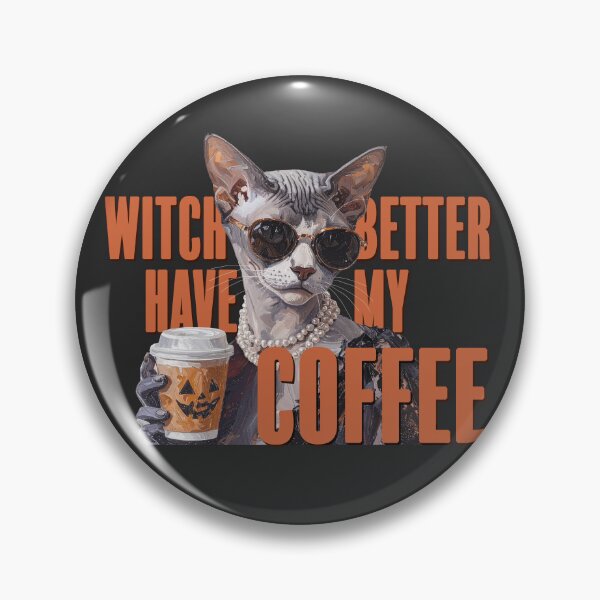 Item preview, Luxury Witch Cat Coffee Lover Design designed and sold by miuica.