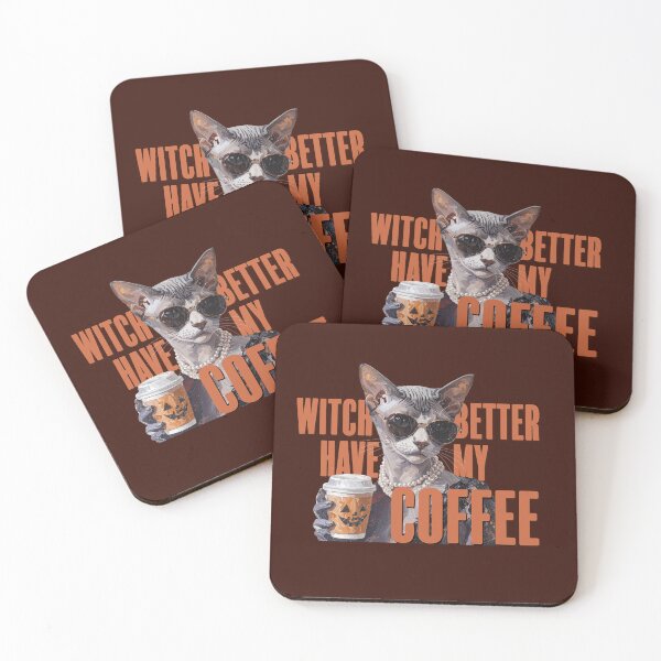 Item preview, Luxury Witch Cat Coffee Lover Design designed and sold by miuica.