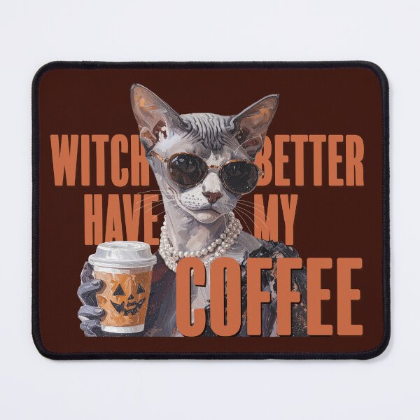 Item preview, Luxury Witch Cat Coffee Lover Design designed and sold by miuica.