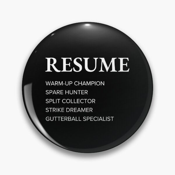 Item preview, Funny Bowler Resume Style Sarcastic Bowling designed and sold by StrideSuccess.