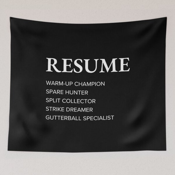 Item preview, Funny Bowler Resume Style Sarcastic Bowling designed and sold by StrideSuccess.