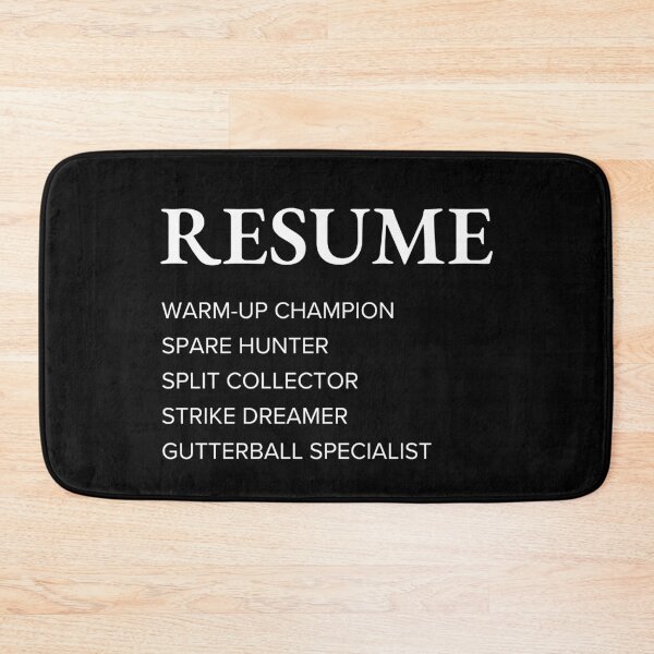 Item preview, Funny Bowler Resume Style Sarcastic Bowling designed and sold by StrideSuccess.
