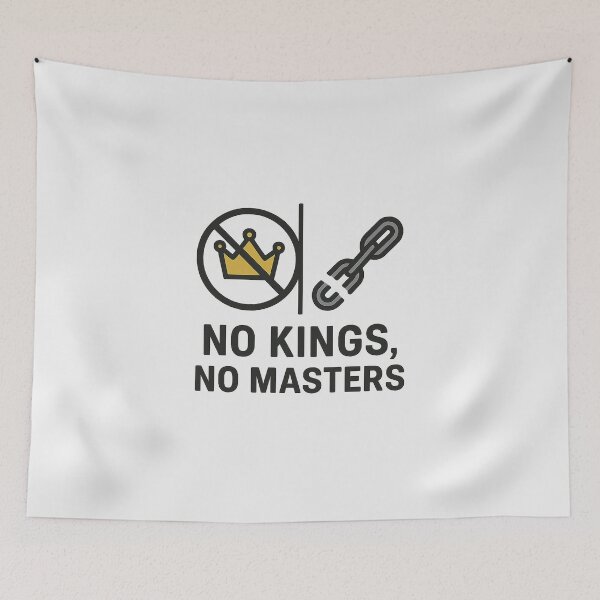 Item preview, No Kings, No Masters - Minimalist Flat Symbol Design designed and sold by Bratak.