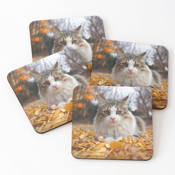 Item preview, Autumn Majesty: Cat Among the Leaves designed and sold by MB-CatPrints.