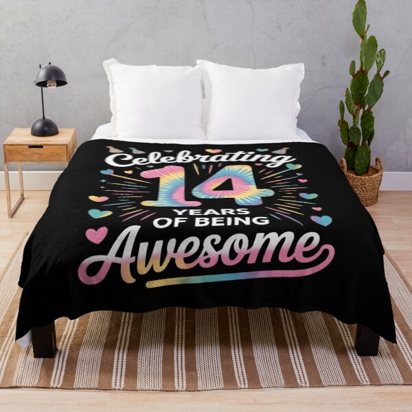 Item preview, Celebrating 14 Year Of Being Awesome With Tie-dye designed and sold by HuValverdeArt.