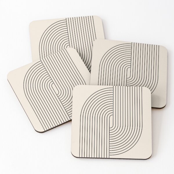 Item preview, Modern Abstract Line Art | Minimal Beige Geometric Wall Print designed and sold by AngelVibess.