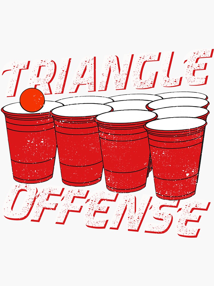 "Triangle Offense Beer Pong" Sticker by donpakito Redbubble