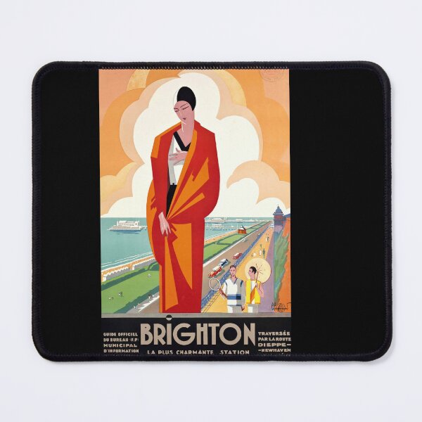 Item preview, Vintage Art Deco Poster | Brighton Travel | Elegant Seaside Resort | 1920s & 1930s Style | Retro Wall Art Decor designed and sold by artofuniverse.