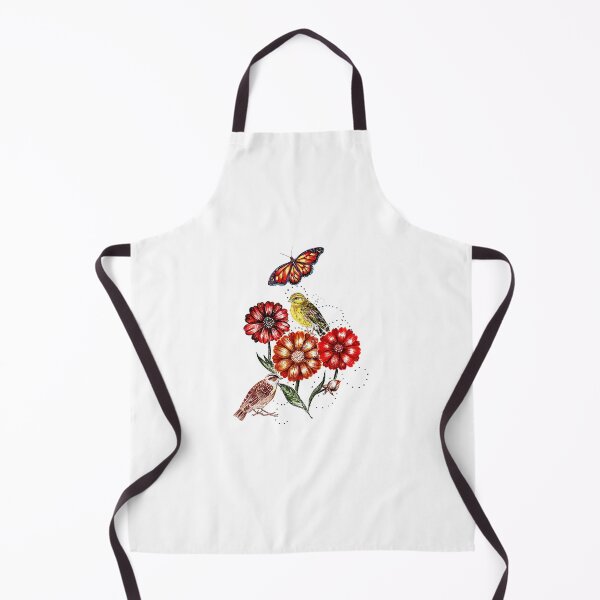 Item preview, Finelinear drawing flowers with birds and butterfly designed and sold by MartaHorodniczy.