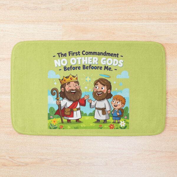 Item preview,  The First Commandment – Holy 3D Label ,  designed and sold by PaintMeWorld.