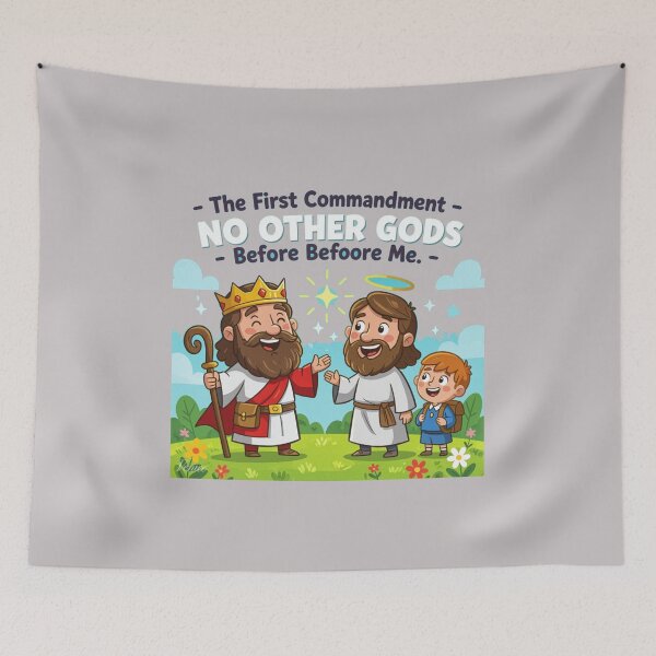 Item preview,  The First Commandment – Holy 3D Label ,  designed and sold by PaintMeWorld.
