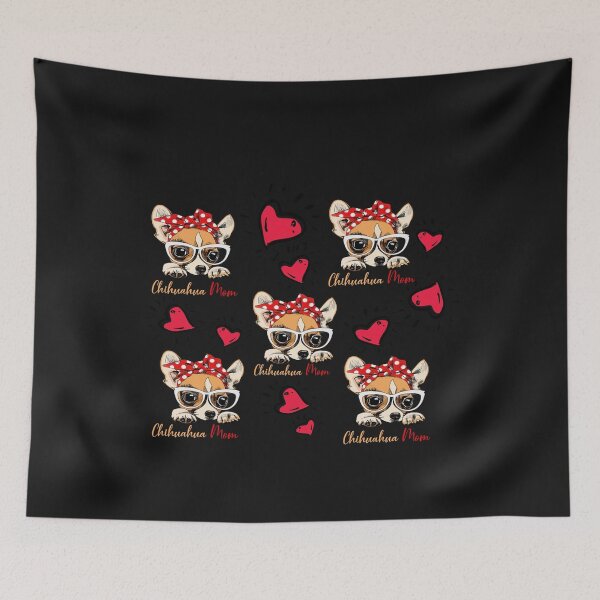 Item preview, Chihuahua mom red Heart Fasion face copy designed and sold by AnteroDaniel.