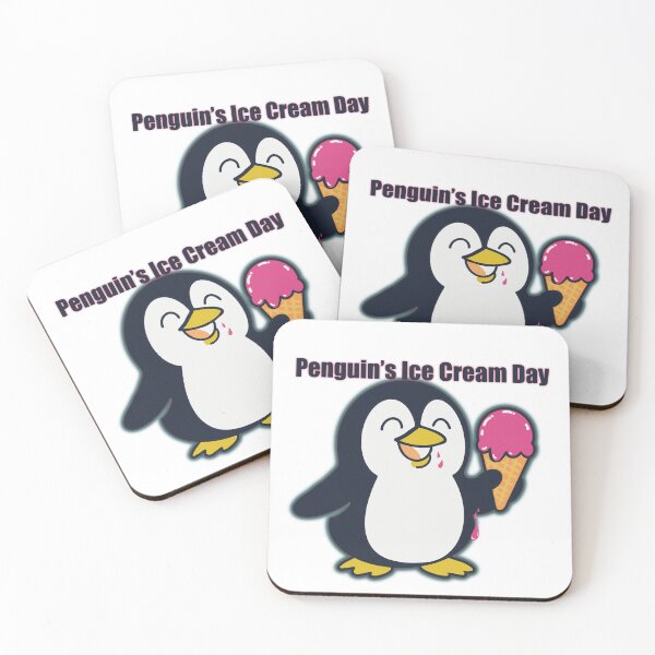 Item preview, Cute penguin eating ice cream deliciously. designed and sold by Dechaphopearsri.
