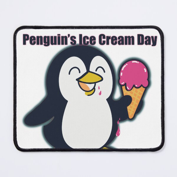 Item preview, Cute penguin eating ice cream deliciously. designed and sold by Dechaphopearsri.