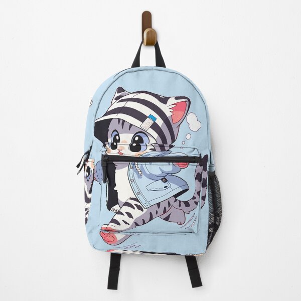 Item preview, Curious Kitten Capers - Ball Chase with Tiny Hat Cartoon Sticker designed and sold by PaintbrushPlace.