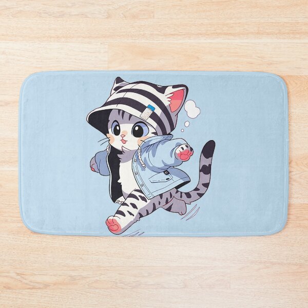 Item preview, Curious Kitten Capers - Ball Chase with Tiny Hat Cartoon Sticker designed and sold by PaintbrushPlace.