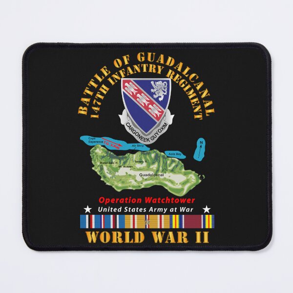 Item preview, Army - 147th Infantry Regiment - WWII - Guadalcanal wo DS designed and sold by Military Insignia Products.