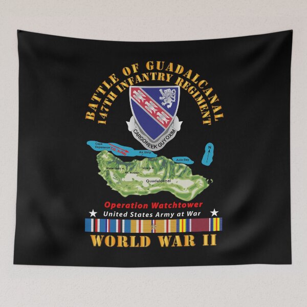 Item preview, Army - 147th Infantry Regiment - WWII - Guadalcanal wo DS designed and sold by Military Insignia Products.