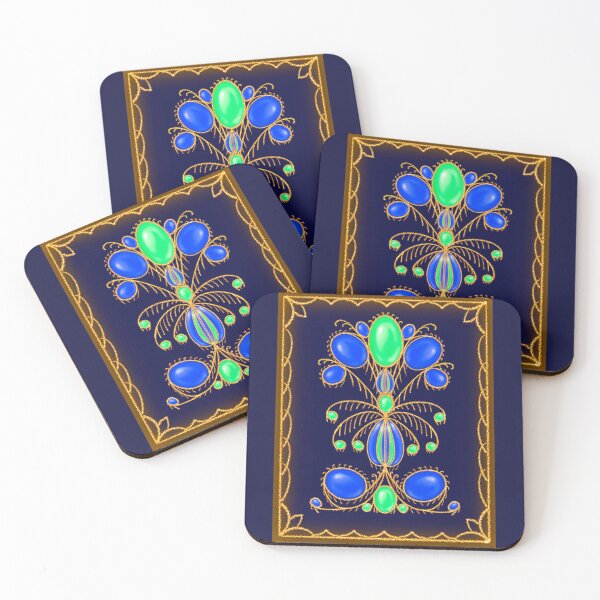 Item preview, "French Fancy", Fine Art Design Ultramarine Blue Green designed and sold by Lycanth.