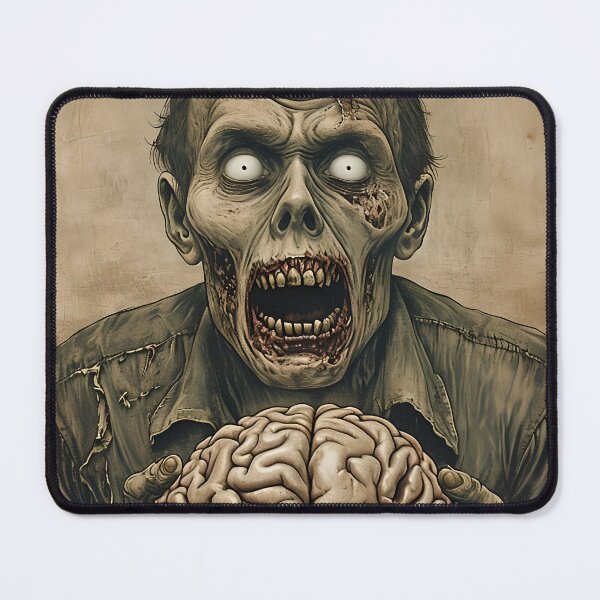 Item preview, Zombie Eating Brain - No Brain No Pain designed and sold by NightTimeJ.