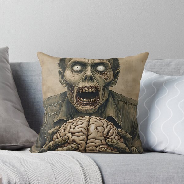 Item preview, Zombie Eating Brain - No Brain No Pain designed and sold by NightTimeJ.