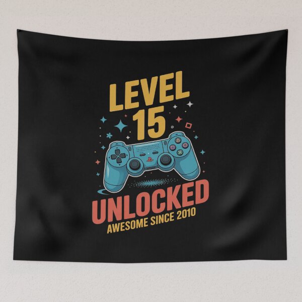Item preview, Level 15 Unlocked 15th Birthday 15 Year Old Boy Gifts Gaming  designed and sold by GGrizeldaRivas.