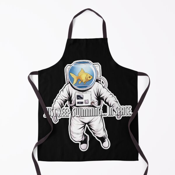 Item preview, Comic Astronaut Wearing a Fishbowl Helmet with an Orange Goldfish designed and sold by SplashTastic.