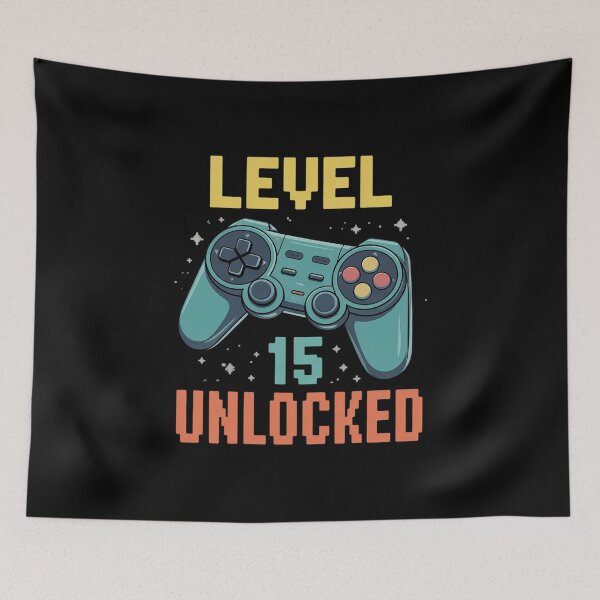 Item preview, Level 15 Unlocked 15th Birthday Gamer 15 Year Old Boys  designed and sold by GGrizeldaRivas.
