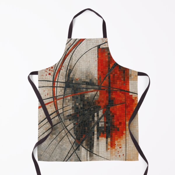 Item preview, Vivid Red and Black Mosaic Abstract – Geometric Modern Wall Art (Art 1) designed and sold by WittyUnknown.