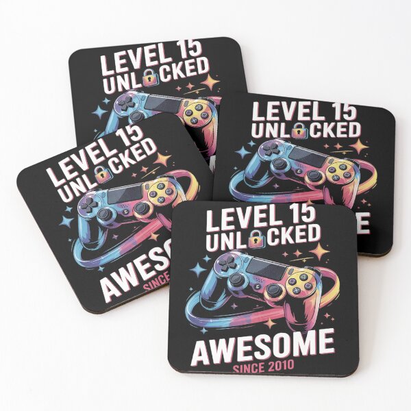 Item preview, Level 15 Unlocked Awesome Since 2010 15th Birthday Gaming  designed and sold by GGrizeldaRivas.