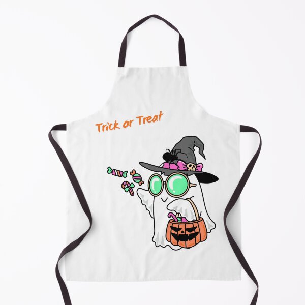 Item preview, Trick or Treat and Cheerful Ghost in Green Glasses. designed and sold by Dinasshop.