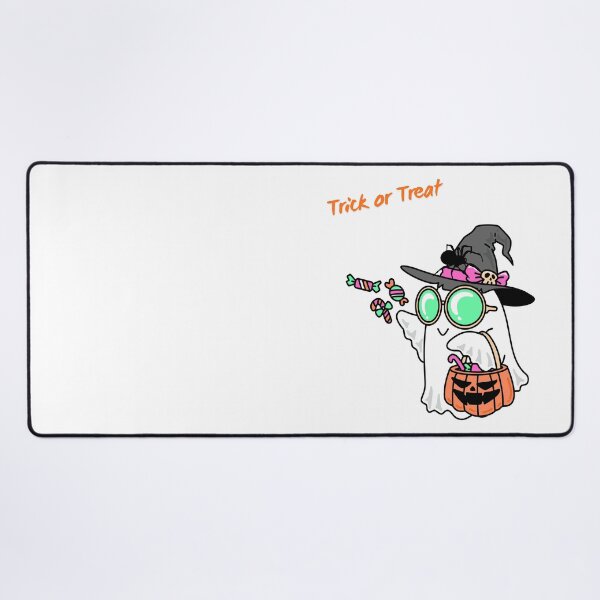 Item preview, Trick or Treat and Cheerful Ghost in Green Glasses. designed and sold by Dinasshop.