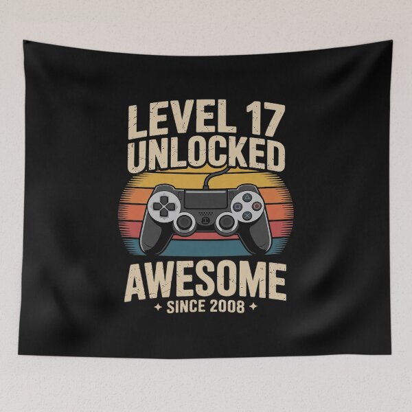 Item preview, Level 17 Unlocked 17th Birthday 17 Year Old Gamer Bday  designed and sold by GGrizeldaRivas.
