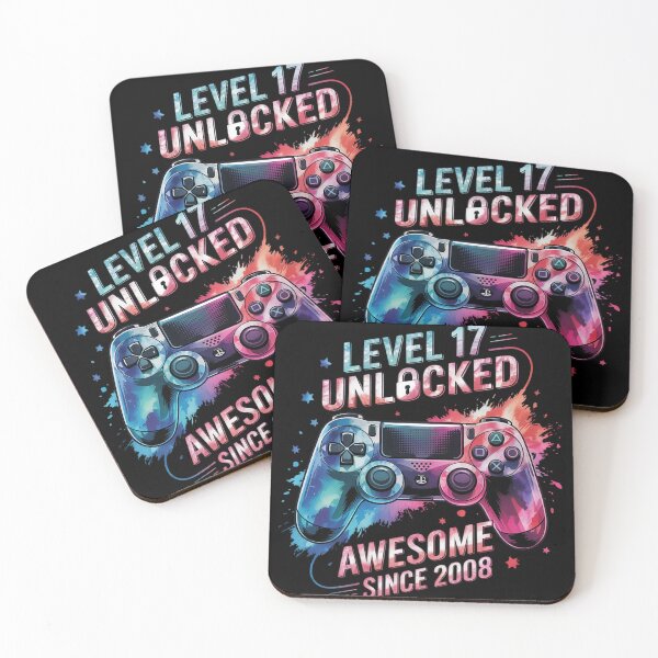 Item preview, Level 17 Unlocked Awesome Since 2008 17th Birthday Gaming  designed and sold by GGrizeldaRivas.